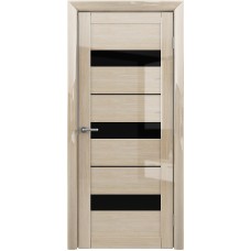 Дверь межкомнатная ALBERO Мегаполис GL ПРАГА GL Мокко глянец, стекло черное Дверь межкомнатная ALBERO Мегаполис GL ПРАГА GL Мокко глянец, стекло черное